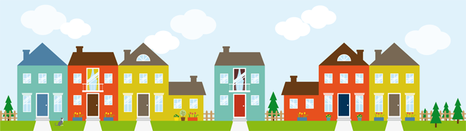 row of houses clipart - photo #2